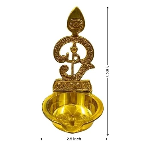 ஓம் முருகர் விளக்கு Om Vel Diya in Brass